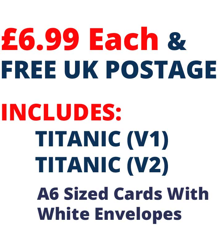 Titanic 2 Card Set £6.99 Includes Titanic V1 And Titanic V2 Cards 